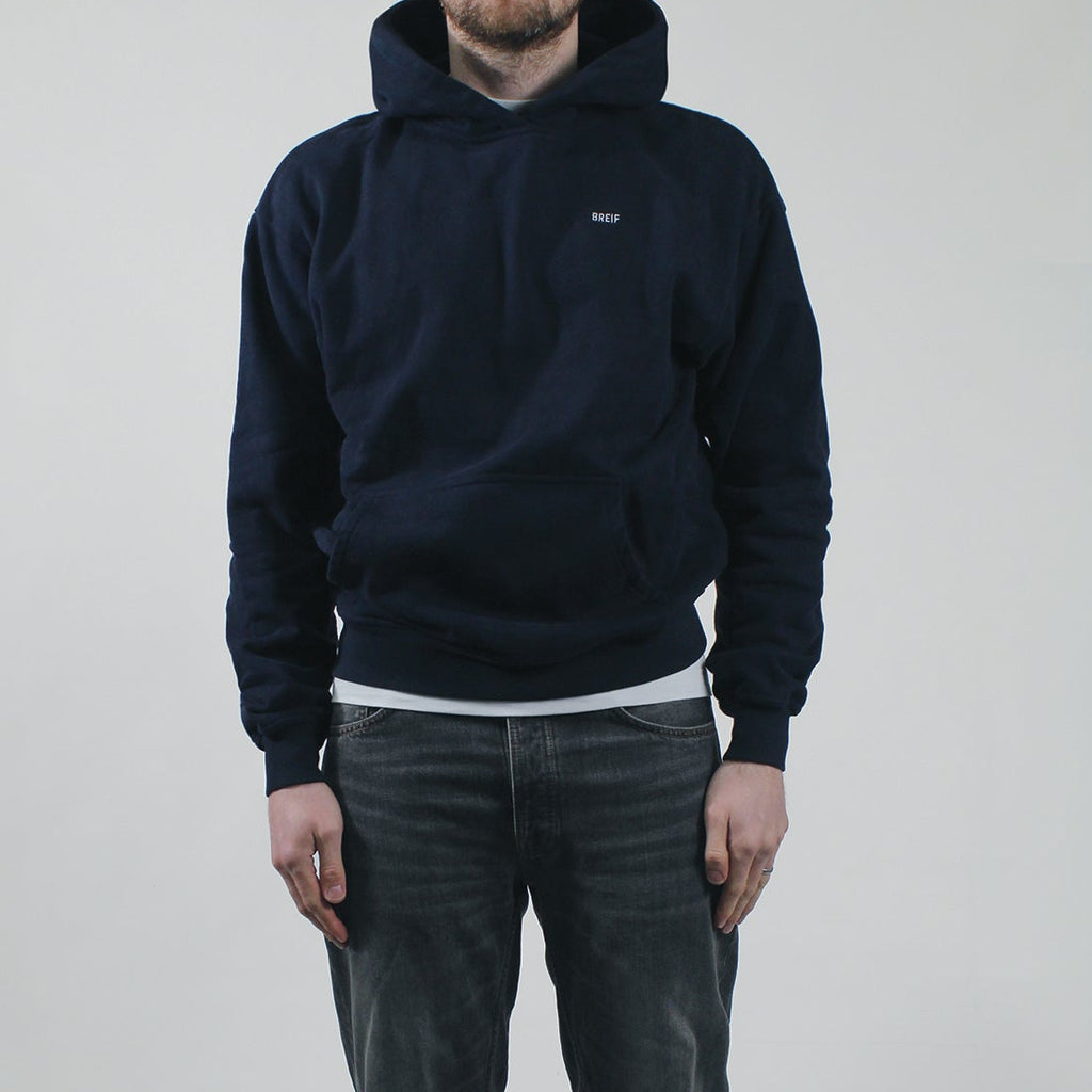 Micro Logo Hoodie - Navy