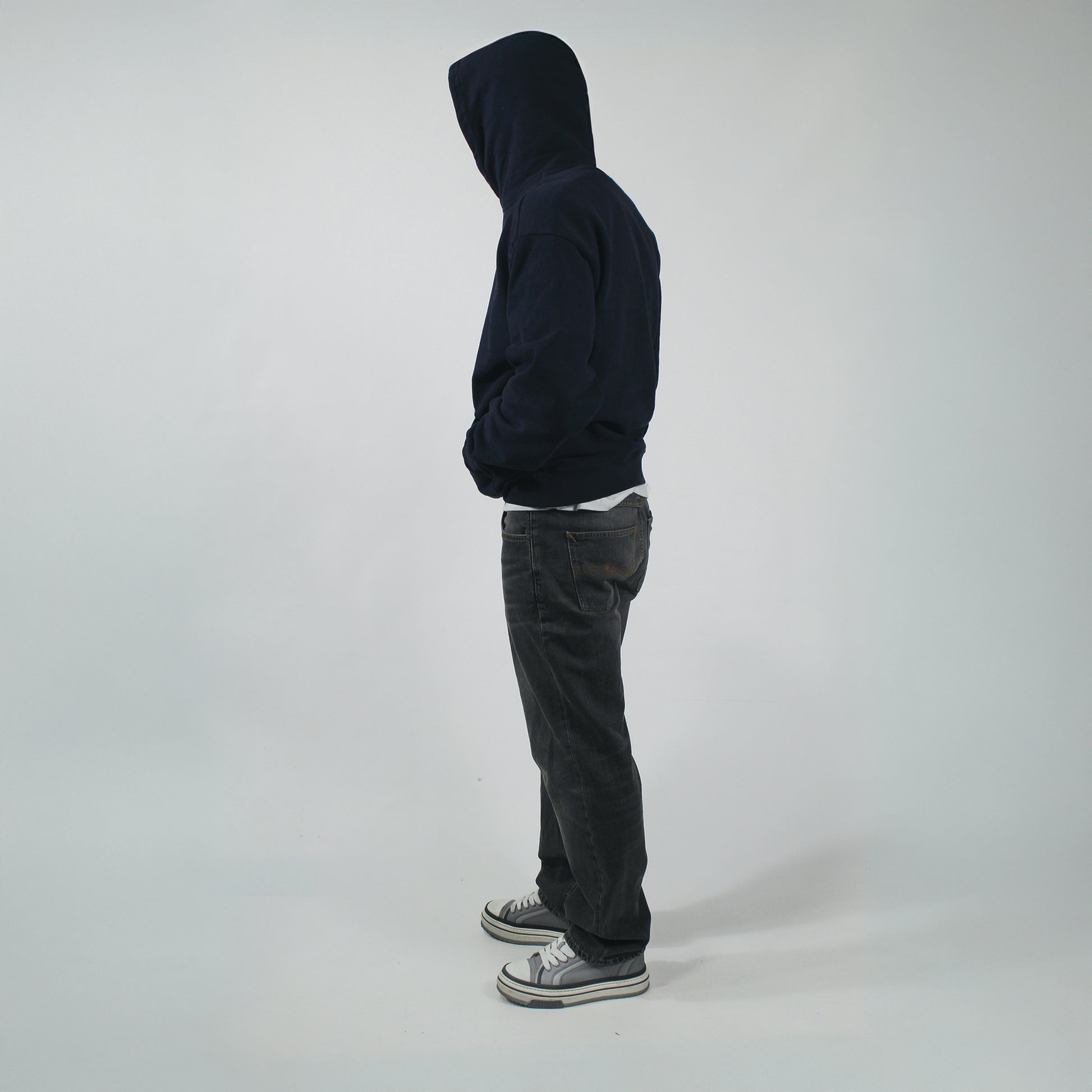 Micro Logo Hoodie - Navy