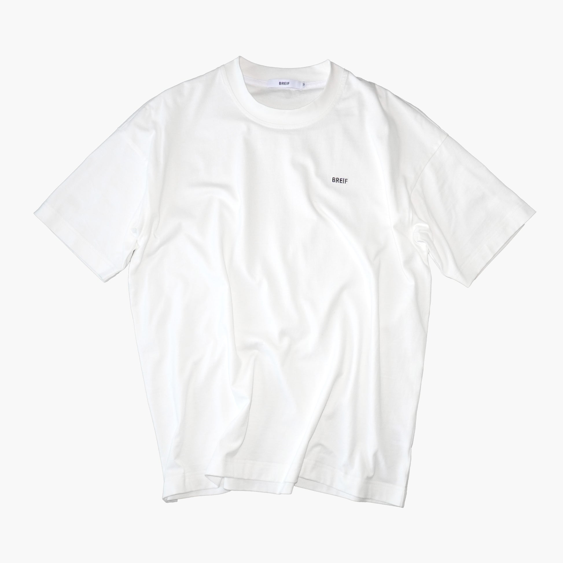 Breif White Micro Logo T Shirt