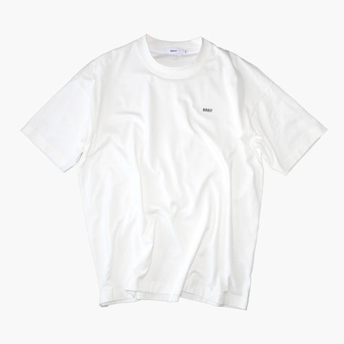 Breif White Micro Logo T Shirt